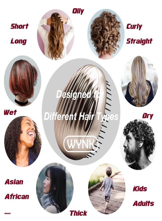 WYNK Matte Green Travel Hair Brush - Detangling & Scalp Care Brush for Women & Men, Portable Compact Hair Brush with Protective Cover, Nylon Bristles (Multiple Colors, Sophisticated Green) - Image 5